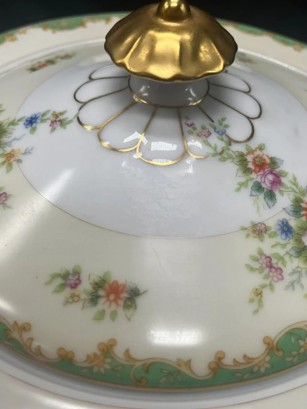 Vtg Noritake Empress China Japan Porcelain Round Covered Vegetable Serving Bowl